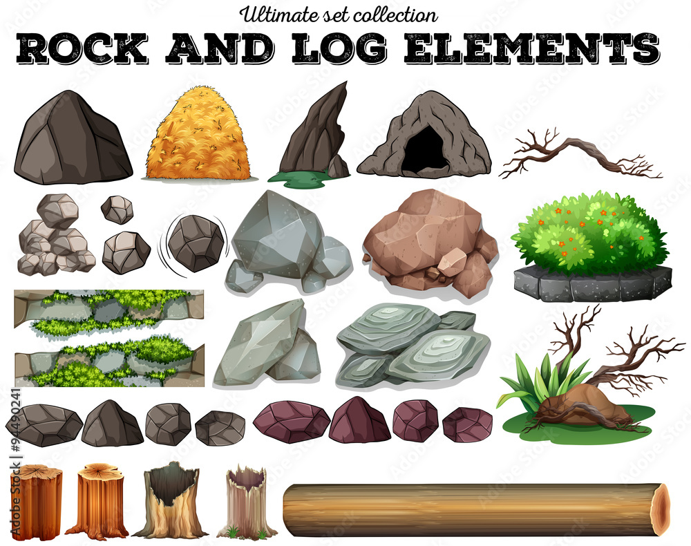 岩石和原木元素