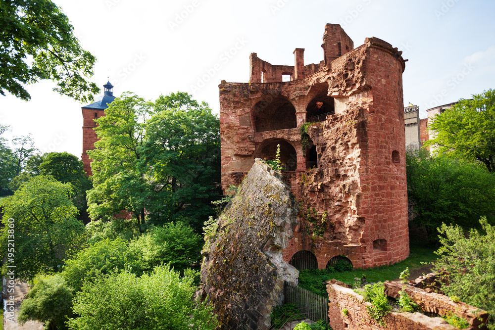 海德堡城堡被毁东南塔景观