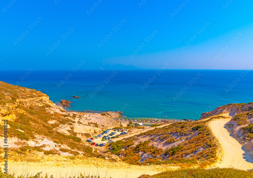希腊科斯岛凯法洛斯地区著名的骆驼海滩