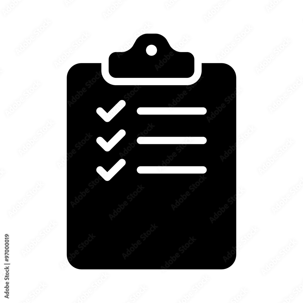 clipboard checklist survey form flat icon for apps and websites