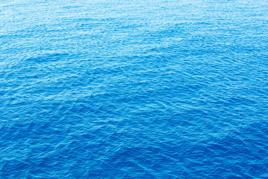 蓝色的海面有波浪