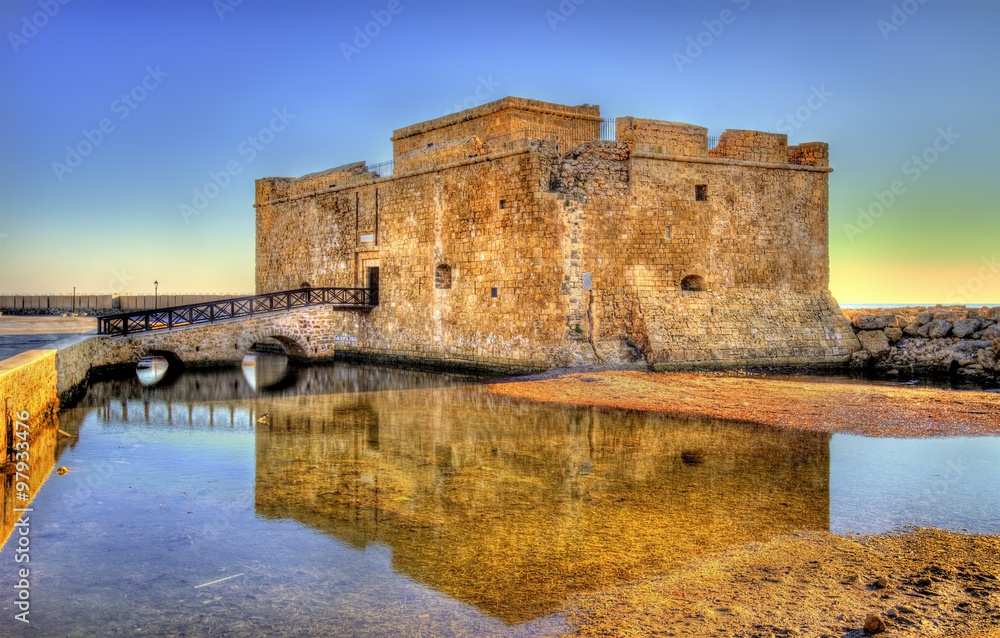 塞浦路斯帕福斯城堡的HDR图像