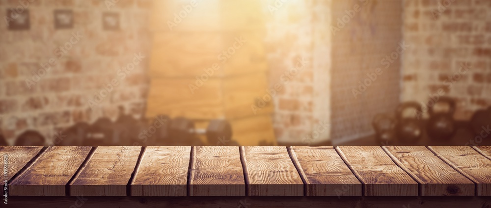 木制桌子的合成图像