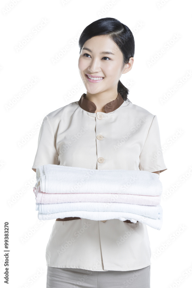 Domestic staff doing laundry