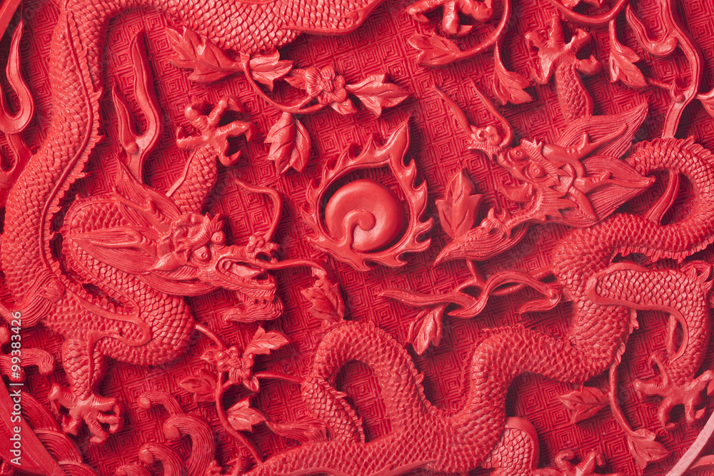 Close-up of traditional Chinese carving
