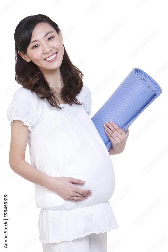孕妇带瑜伽垫