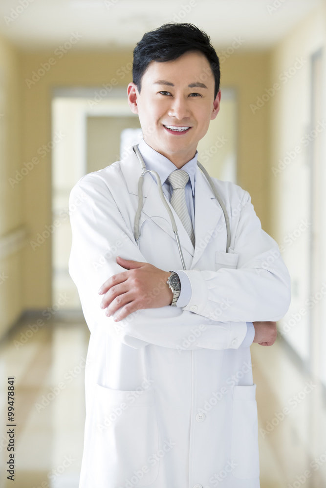 Portrait of doctor in hospital