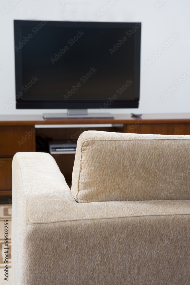 宽屏电视和沙发