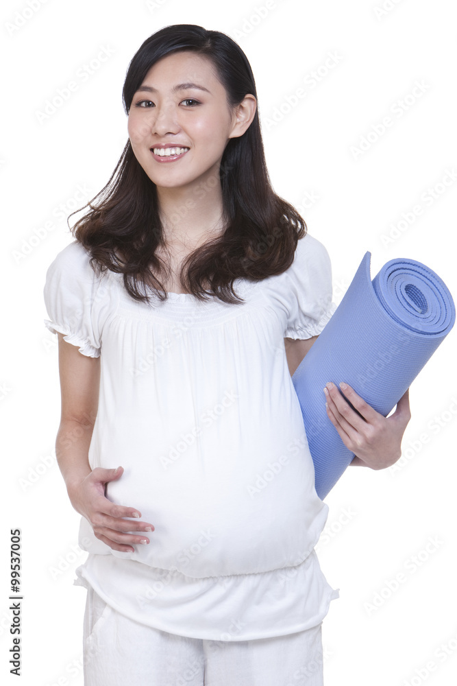 孕妇带瑜伽垫