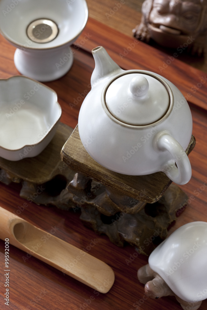 中国传统茶具及装饰品特写