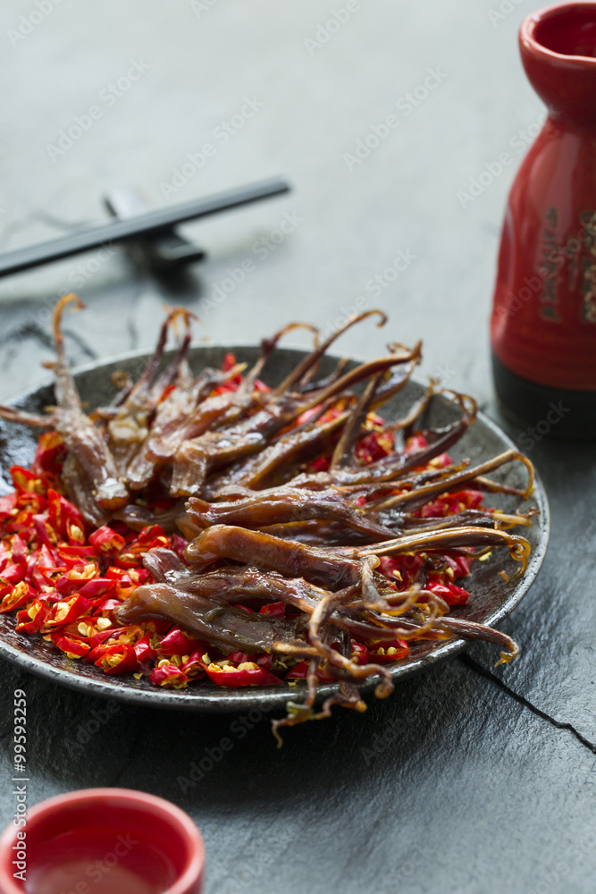 中国菜炖鸭舌