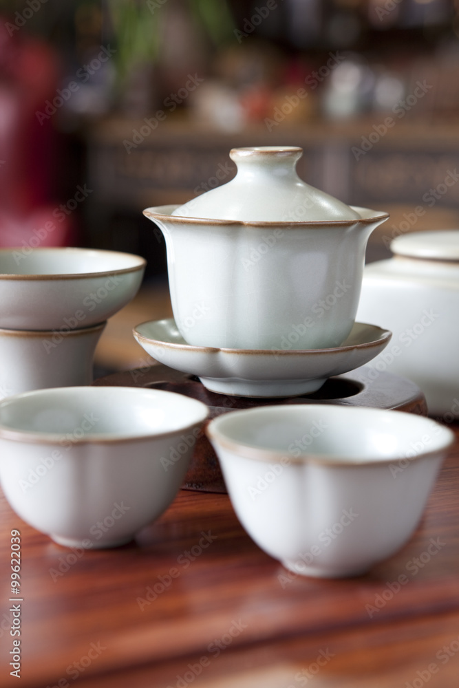 中国传统茶具特写