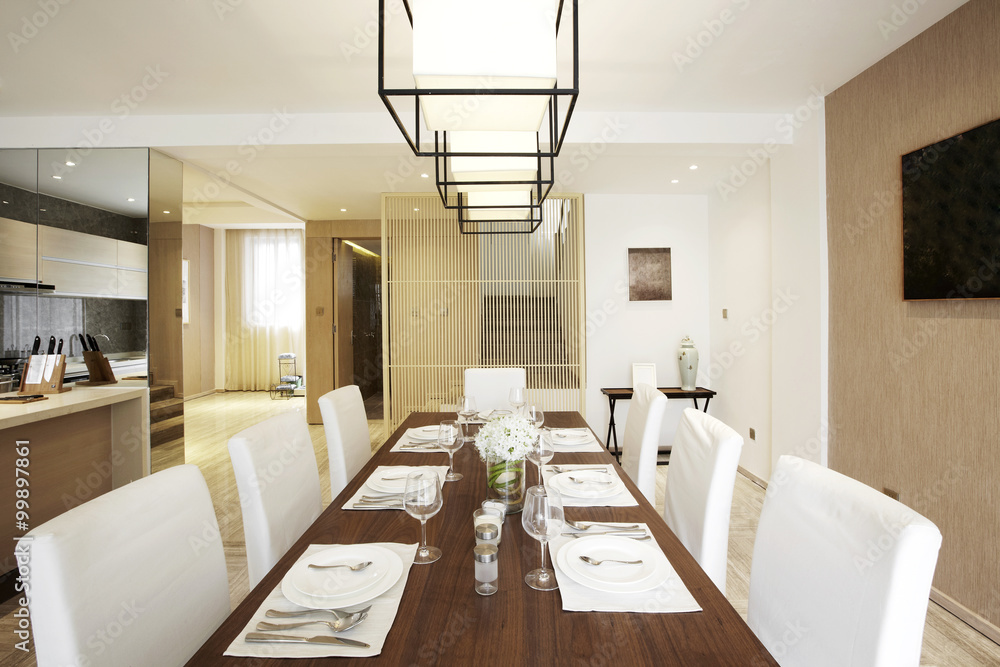 Elegant house interiors, Dining Room