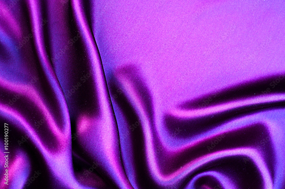 丝绸。美丽时尚的紫罗兰色丝绸背景