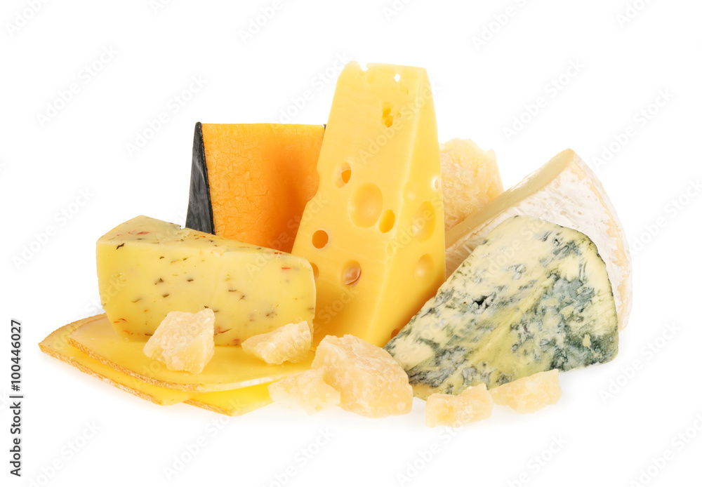 在白干酪上分离的各种奶酪