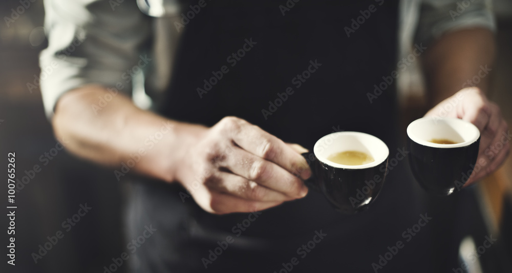 服务生服务咖啡专业概念
