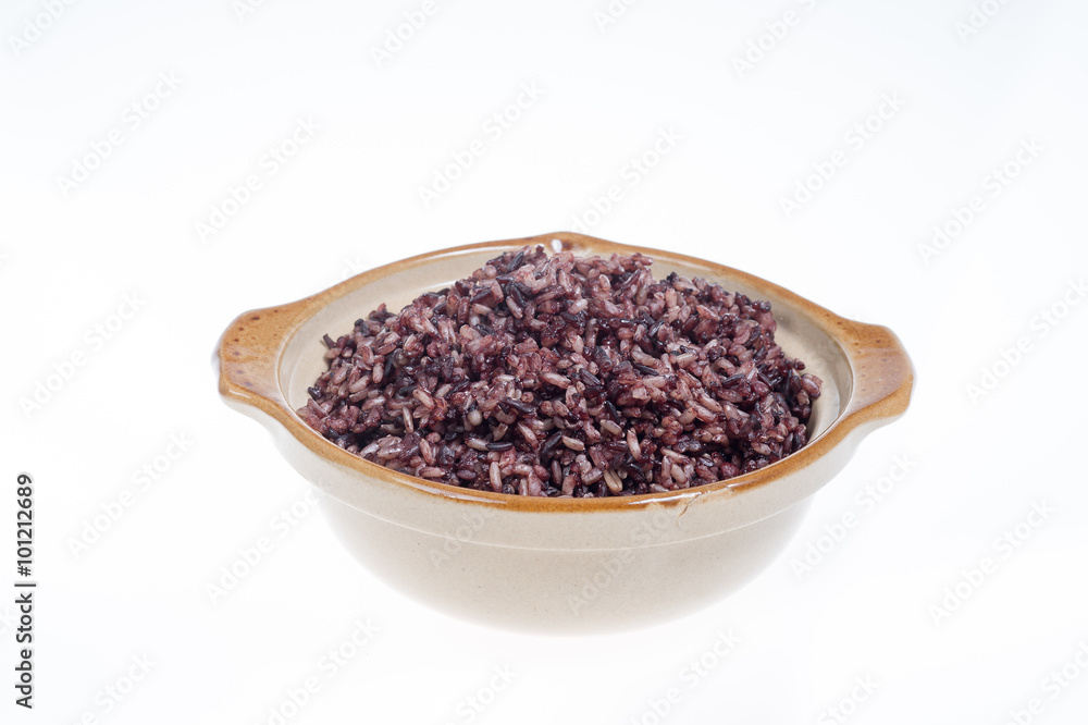 brown rice and black rice