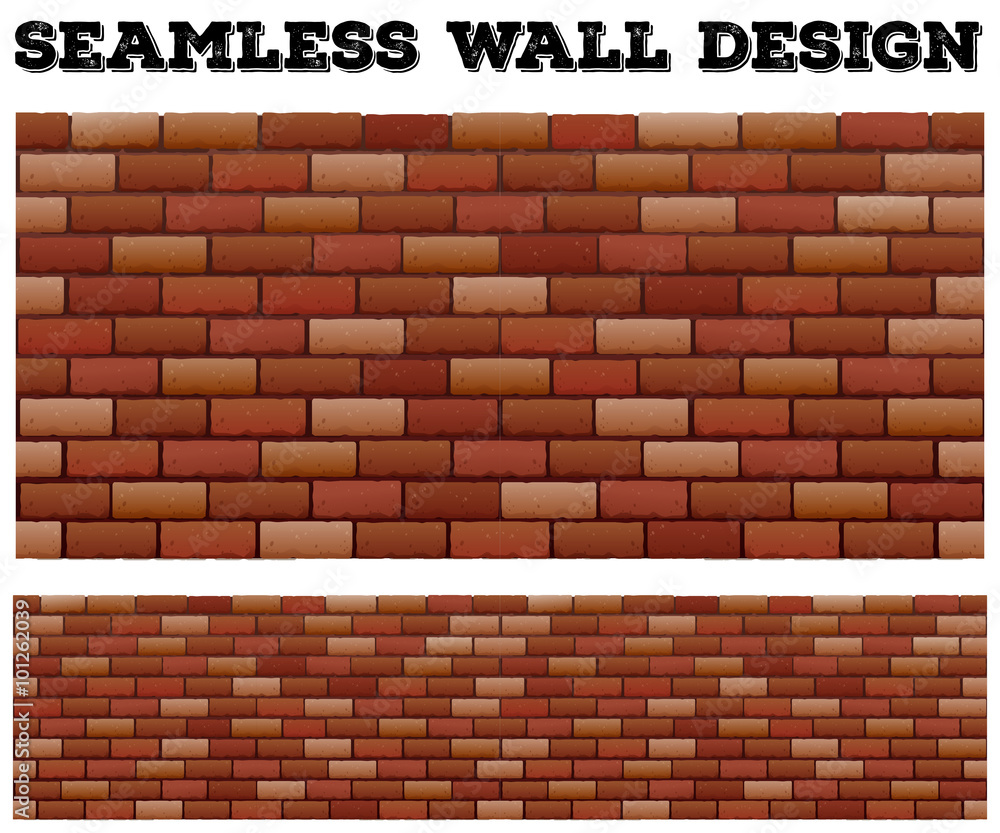 无缝砖墙设计