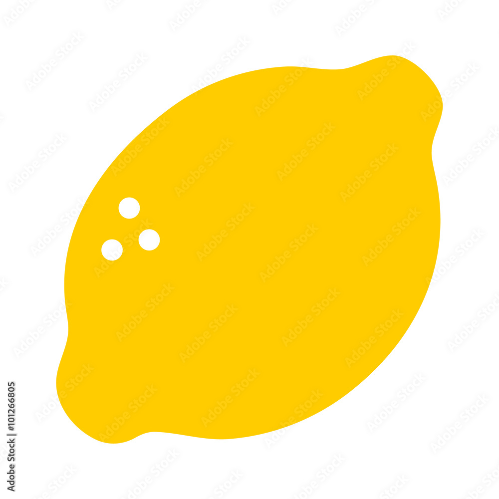 食品应用程序和网站的柠檬柑橘类水果单色图标