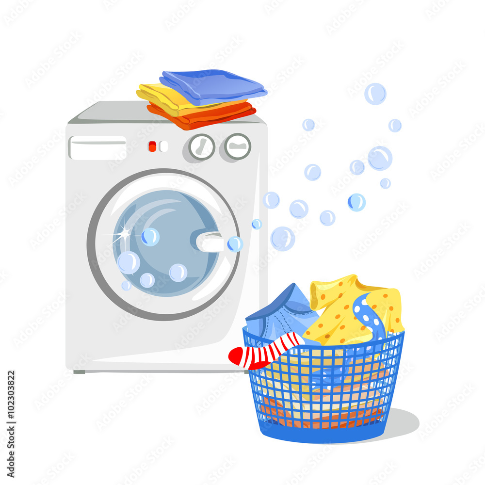 洗衣机与干净衣物隔离