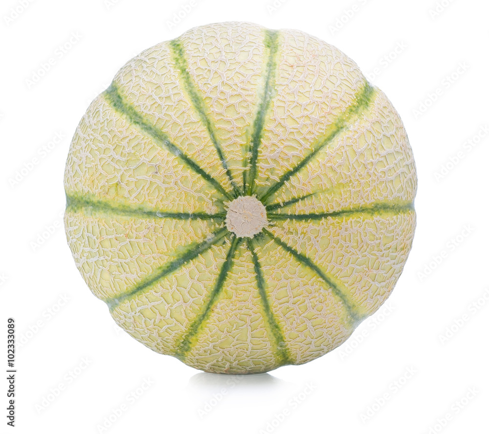 Cantaloupe Orange Melon isolated on white background