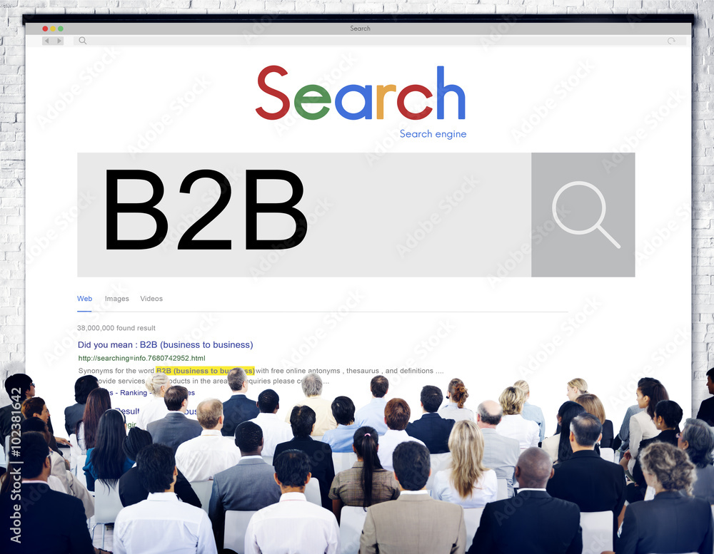 B2B Business to Business Transaction Partnership Concept