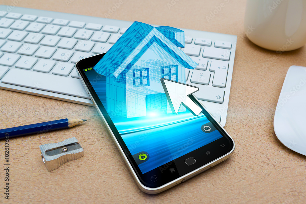Mobile phone with real estate application