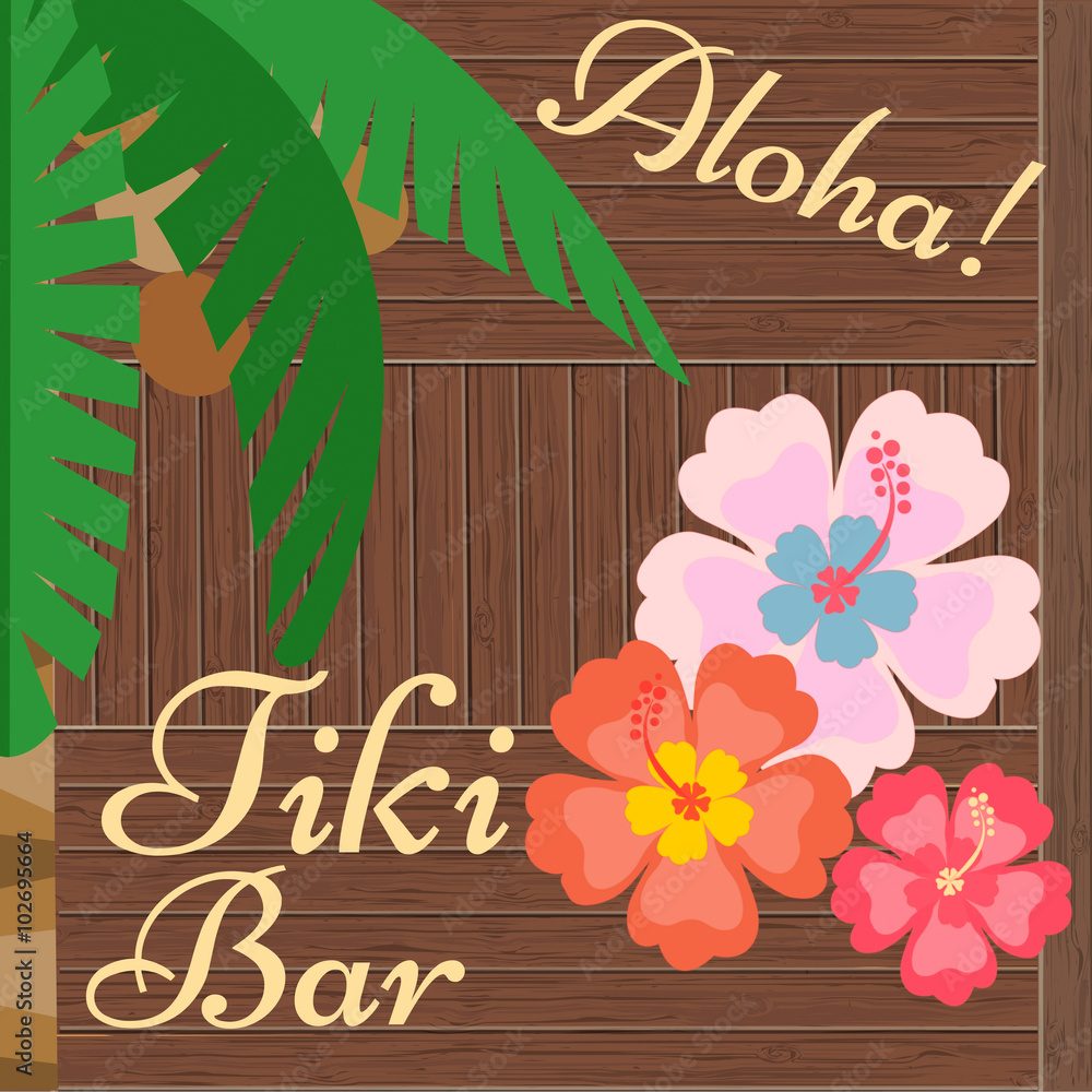 夏威夷酒吧海报Tiki Bar Aloha