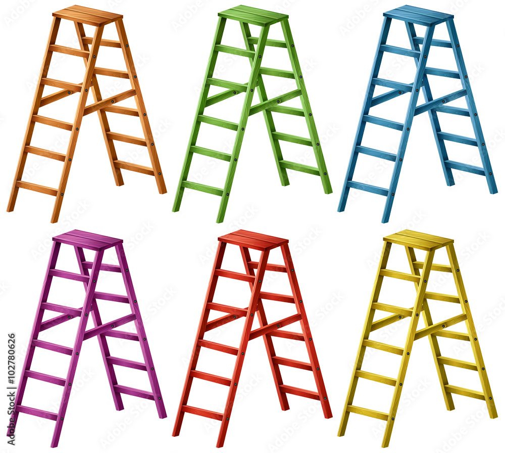 六种颜色的梯子