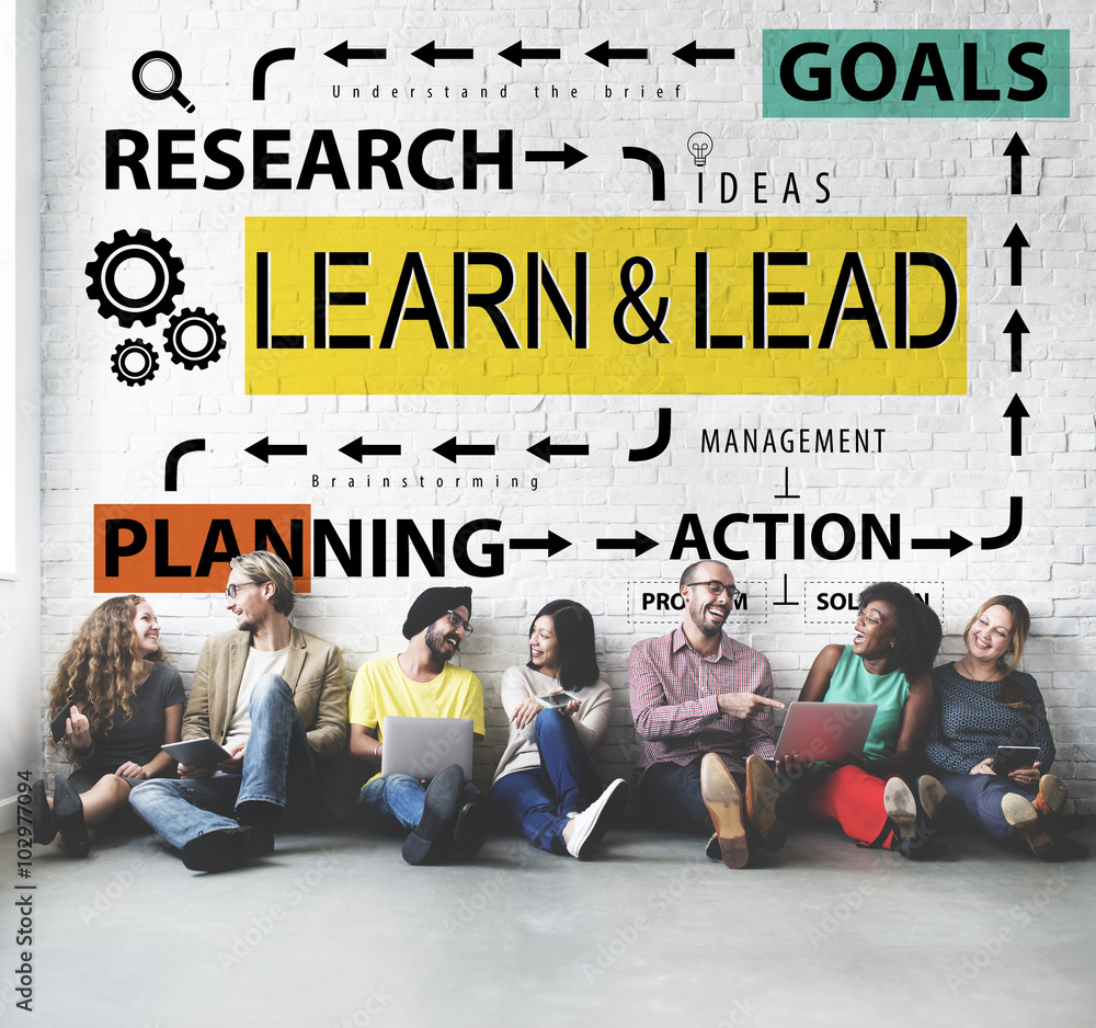 Learn & Lead Leadership Management Development Concept