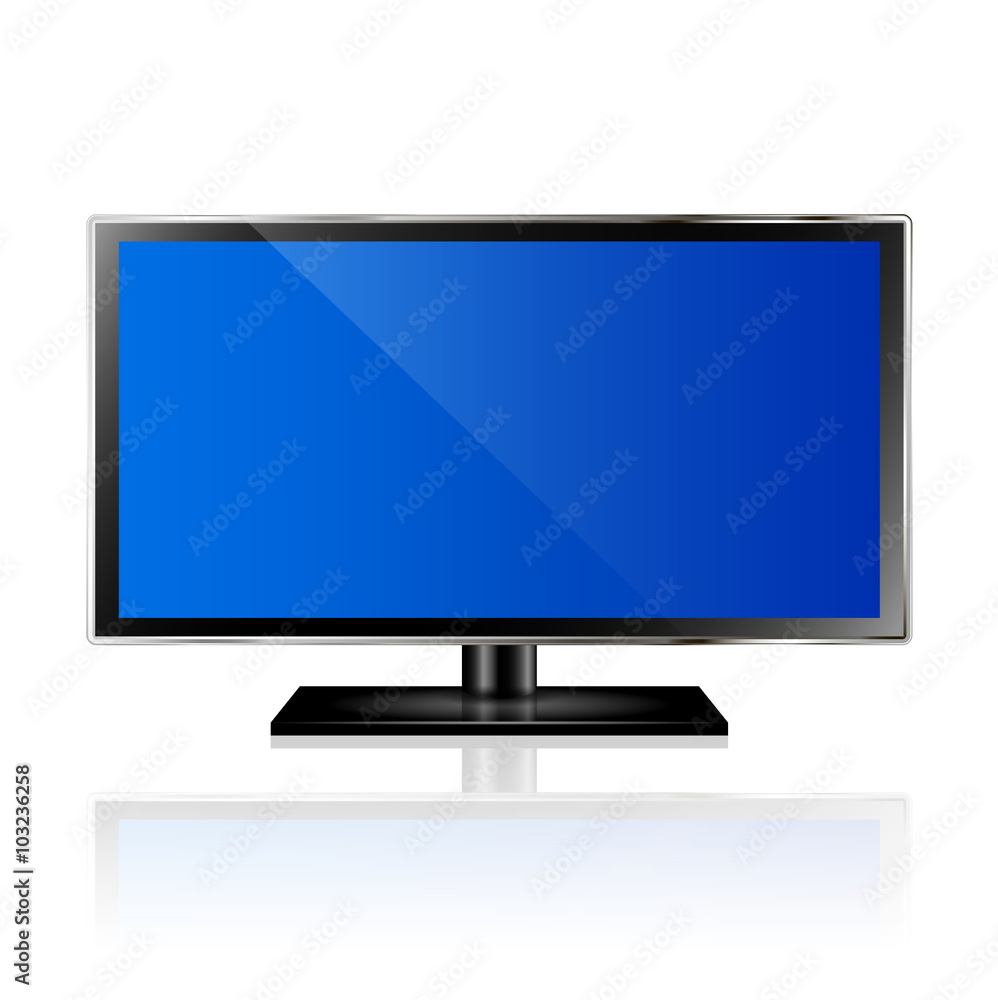 lcd tv monitor, vector illustration.