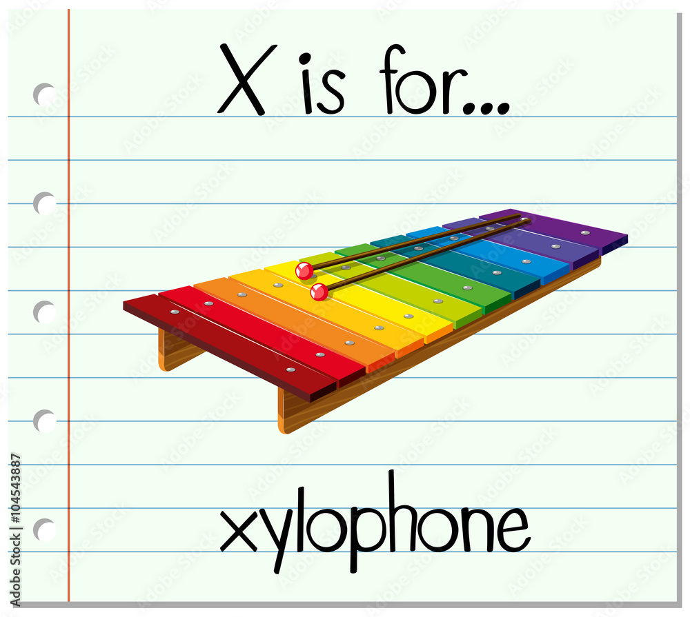 抽认卡字母X代表木琴
