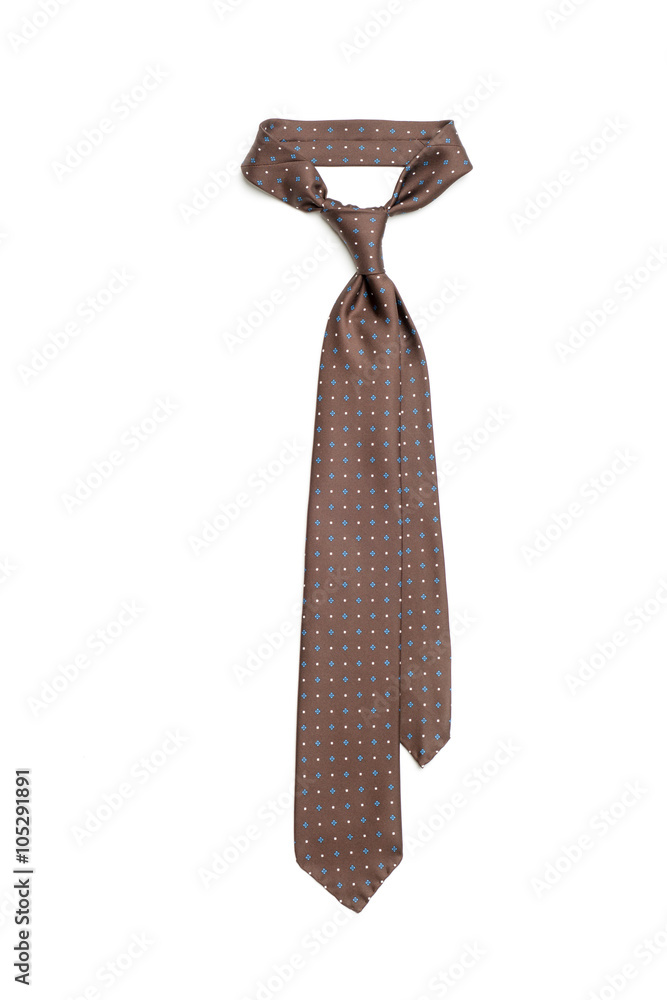 Isolated stylish brown tie
