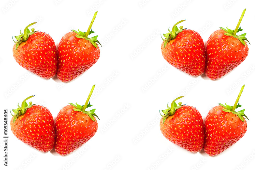 草莓背景与隔离