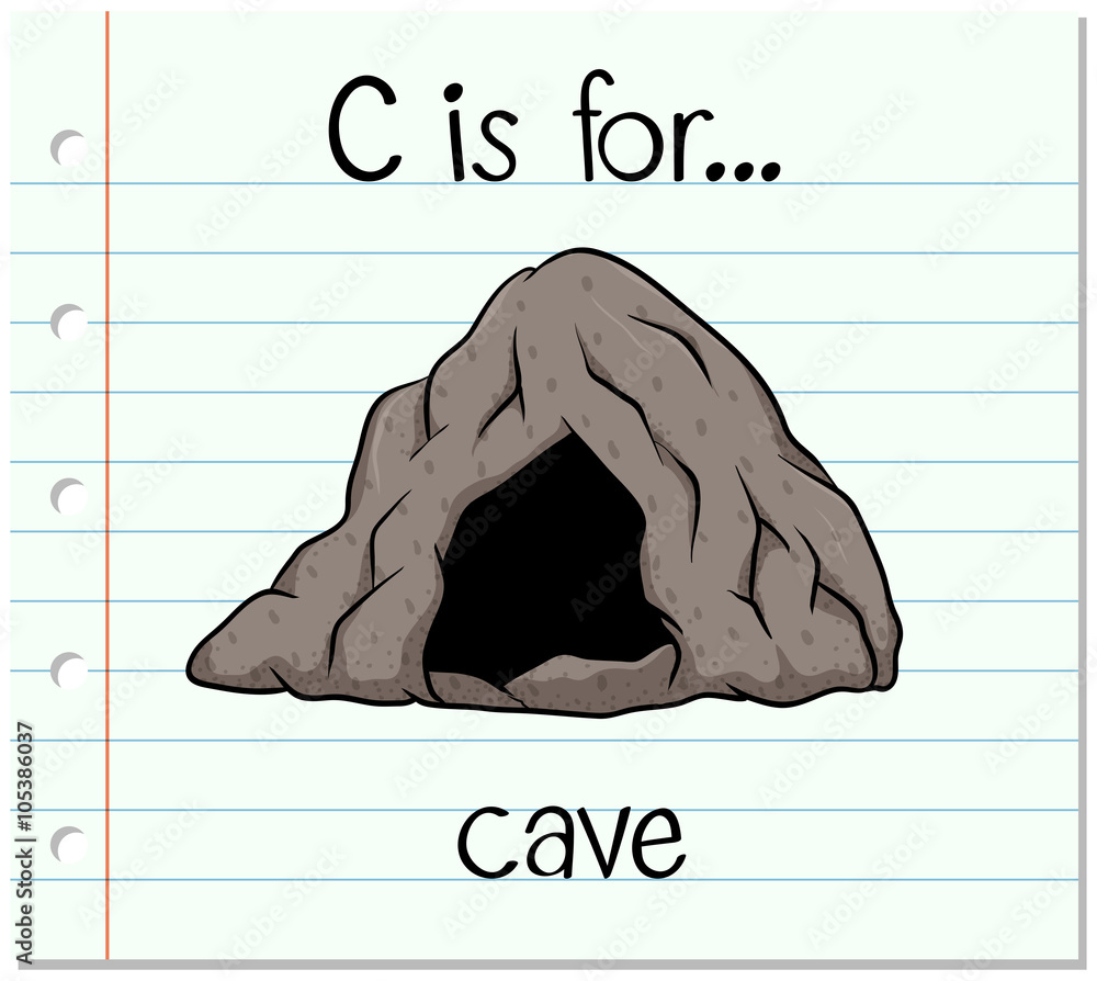 抽认卡字母C代表洞穴