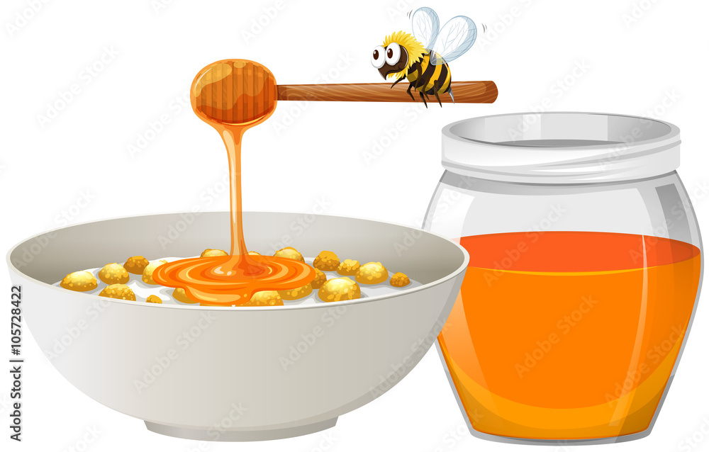 碗装蜂蜜麦片