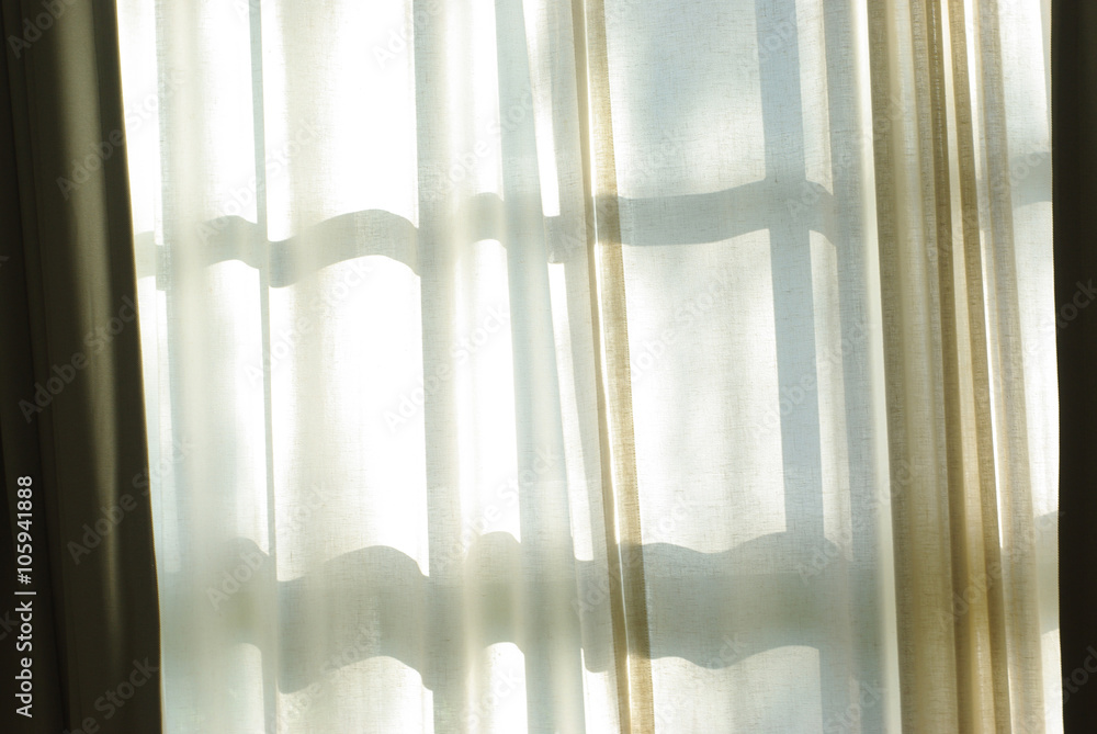 Window curtain with light and shadow, abstract background