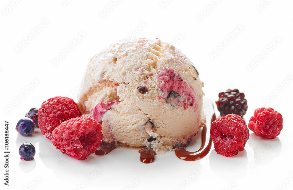 冷冻浆果冰淇淋球