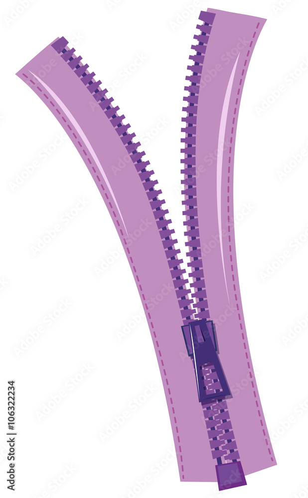 紫色单拉链