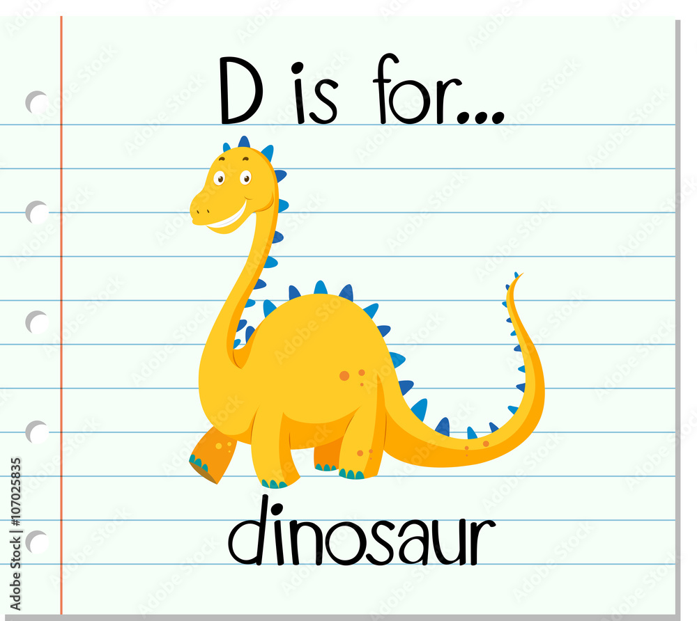 抽认卡字母D代表恐龙
