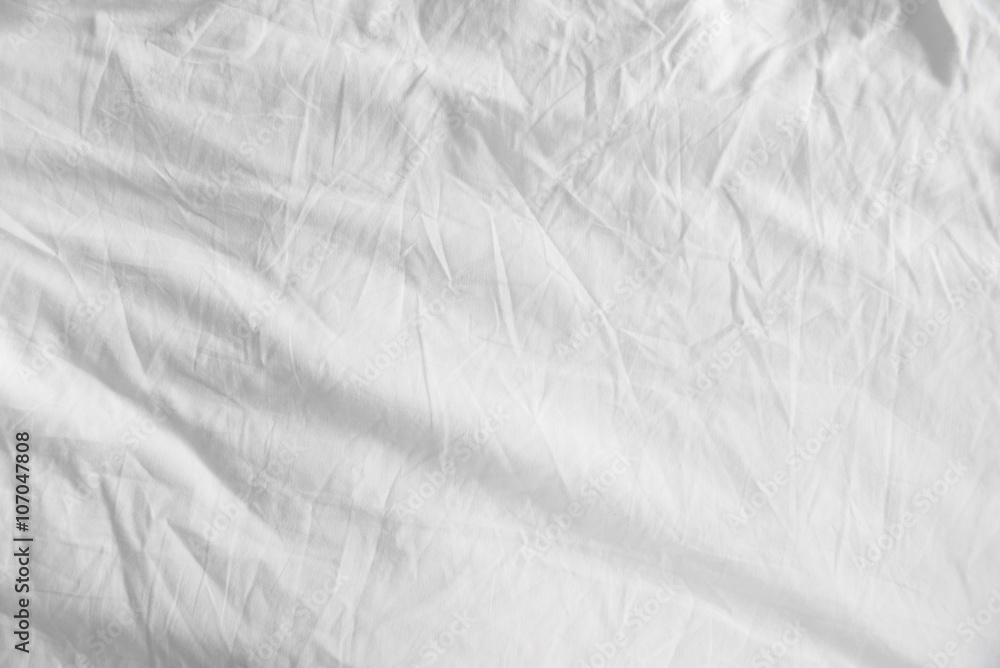 White Wrinkled Fabric Texture