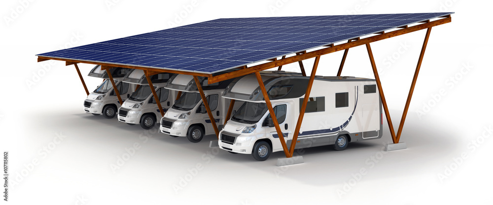 Solar Carport with Camper