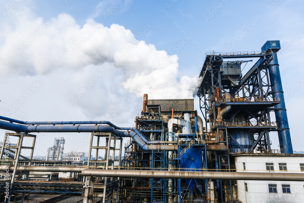 钢铁厂烟气污染的工业冷却塔