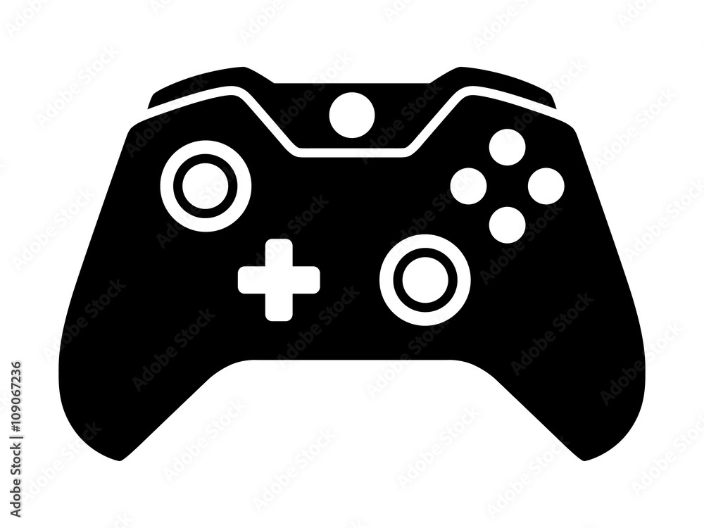 应用程序和网站的视频游戏控制器或游戏板平面图标