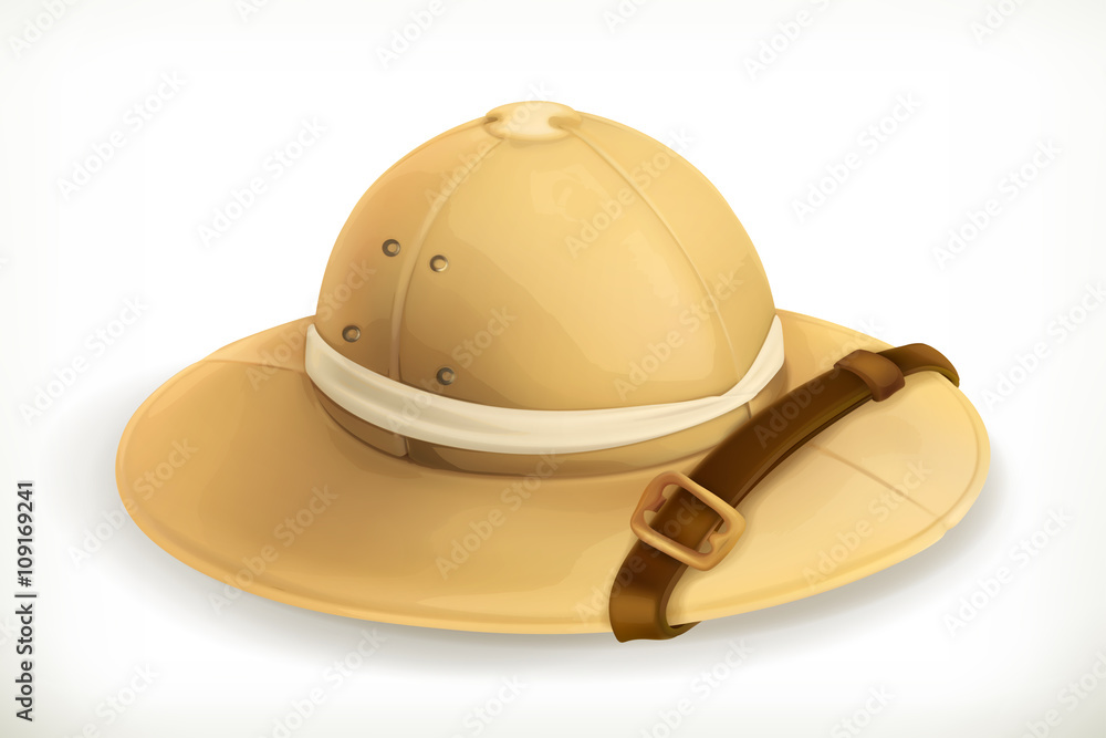Pith helmet, vector icon