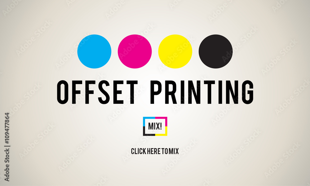 印刷工艺胶印油墨彩色行业媒体概念