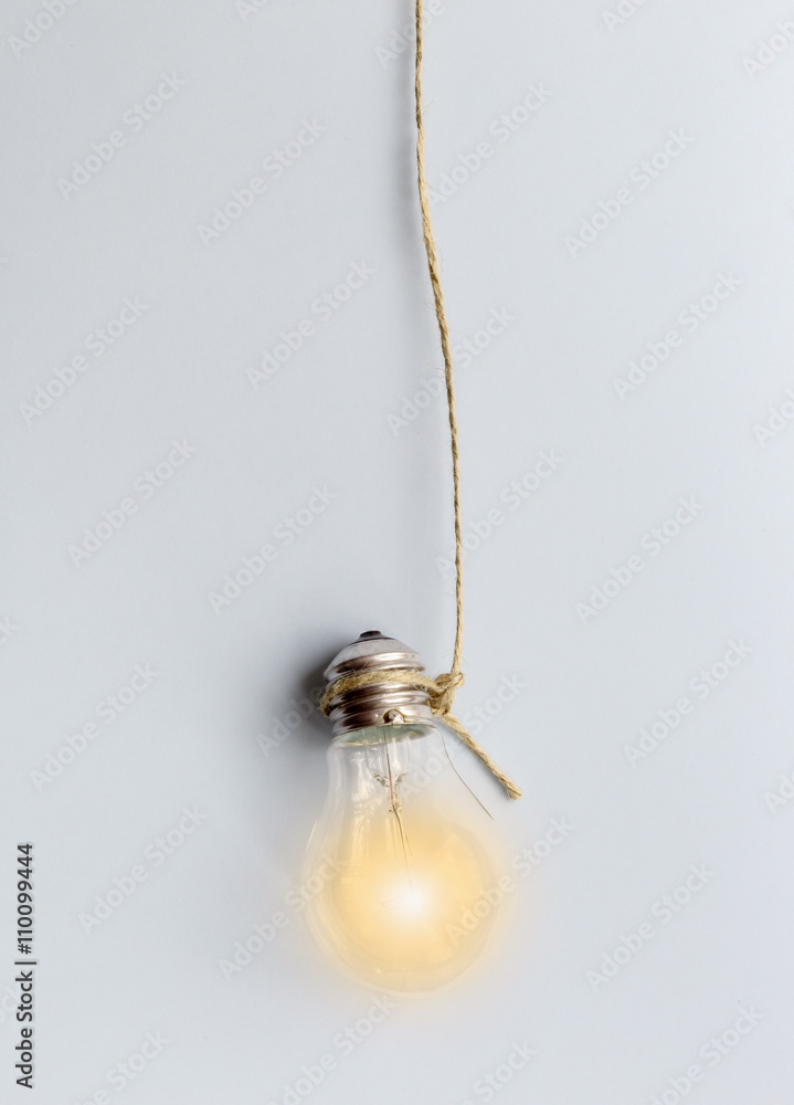 concept of idea illustration lit lamp