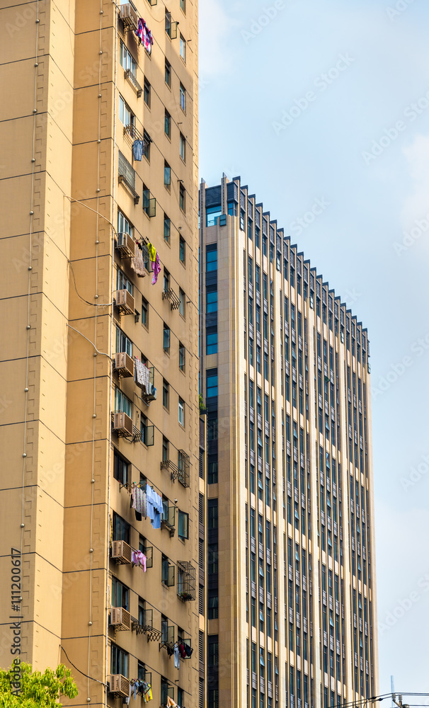 上海的中国公寓楼