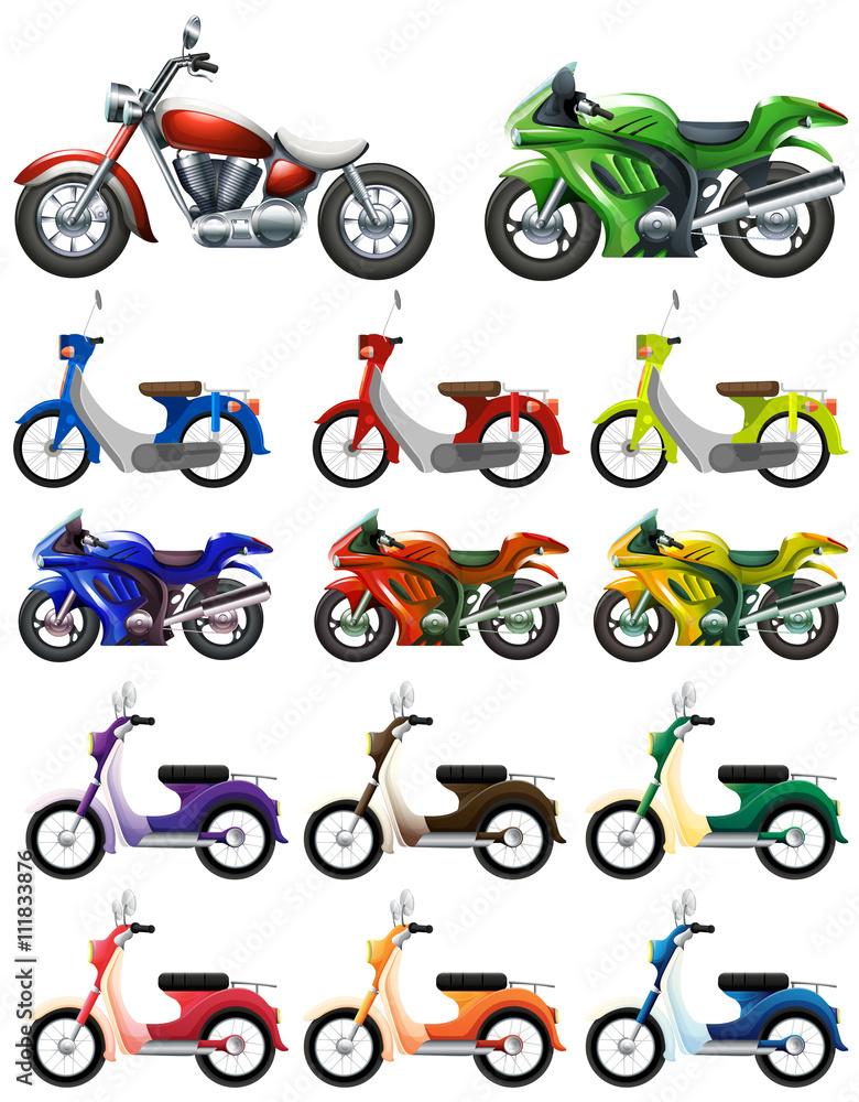 不同类型的摩托车