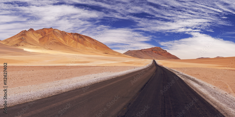 穿越智利Altiplano的沙漠公路，海拔4700米